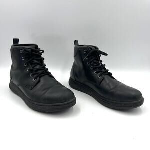 Geox Respira Leather Boots Amphibiox Waterproof Black